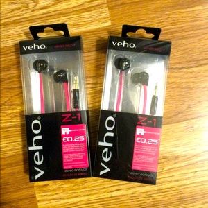 2/$10 Stereo Earbud Headphones. New Without Tag